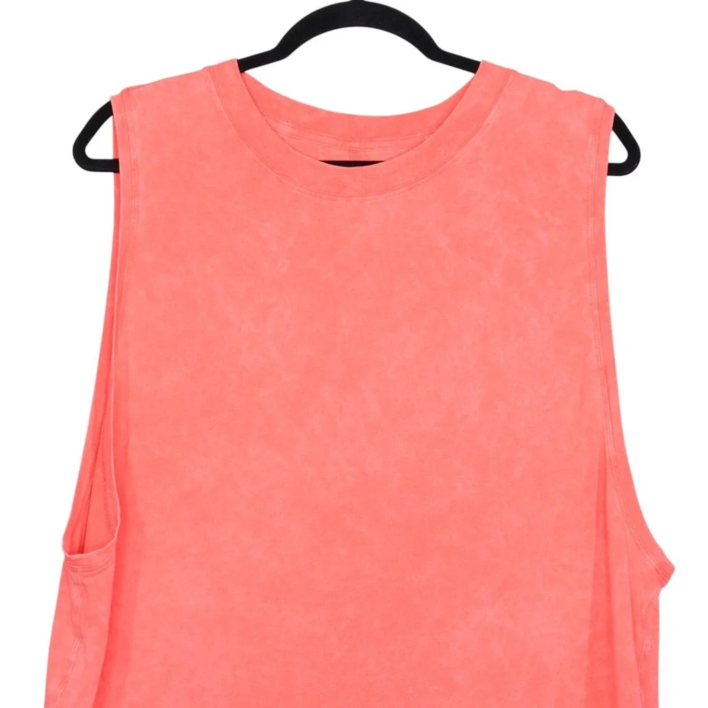 Lululemon Tank Top Womens Size 12-14 Orange Sleeveless Crew Neck Yoga Sports Gym - Picture 2 of 7